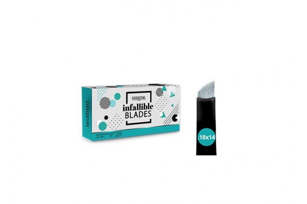 Λοξές 0.18mm/14 blades (βελόνες) για microblading EVERLASTING BROWS