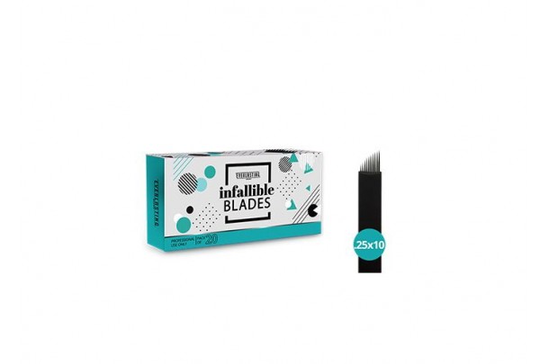 Λοξές 0.25mm/10 needle blades (βελόνες) για microblading EVERLASTING BROWS